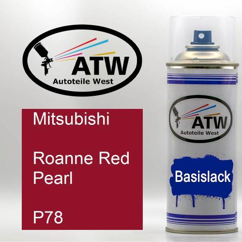 Mitsubishi, Roanne Red Pearl, P78: 400ml Sprühdose, von ATW Autoteile West.